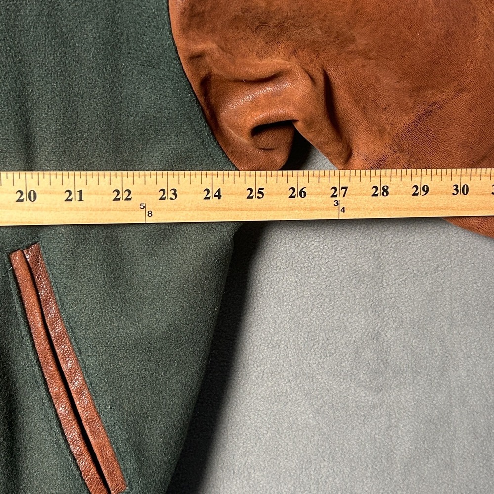 Vtg Golden Bear Pixar Green Leather Varsity Jacket Men's XL Wool Made in USA - Picture 11 of 13